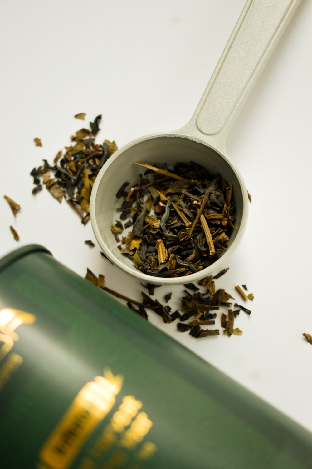Scoop of green tea